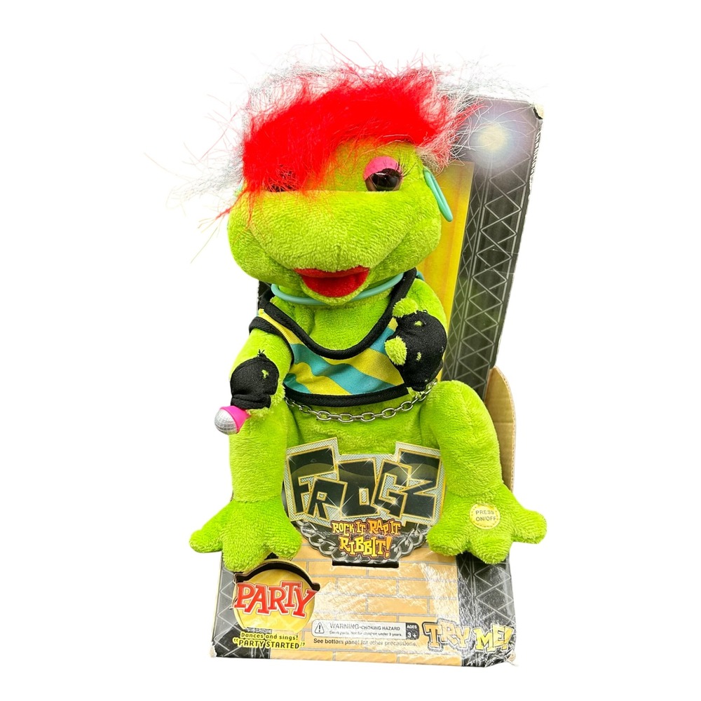 Gemmy Frogz Rock It Rap It Ribbit! Frog Dancing to "Party Started" Plush 2005